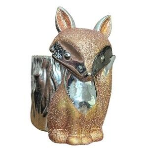 Bath & Body Works Fox Soap Holder Glittery Gold Bronze Tree Stump